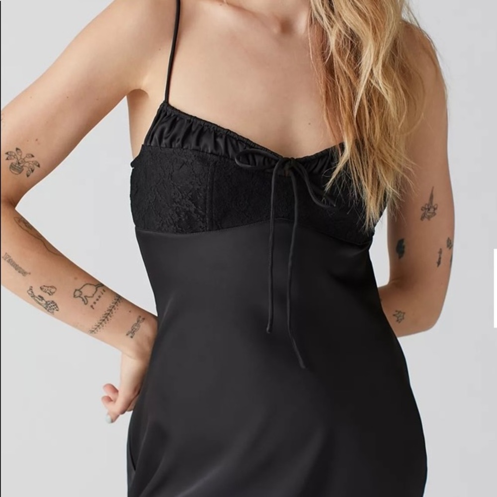 UO Perrie Lace-Inset Slip Dress